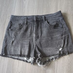 Target Distressed Black Denim Shorts